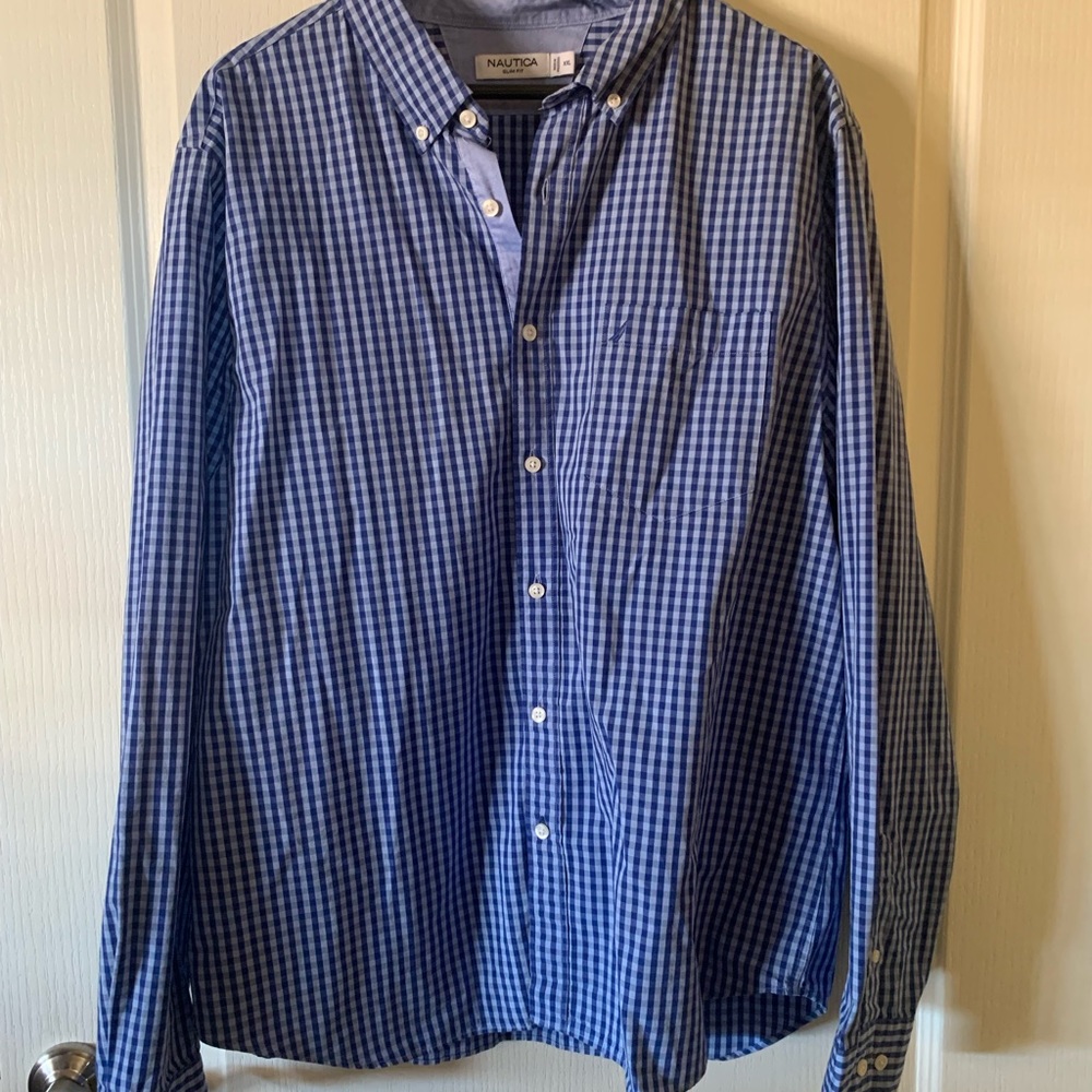 Nautica slim fit long sleeve button up